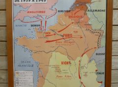 French school map - WW2 side 1