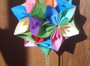 Kusudama flower ball pink