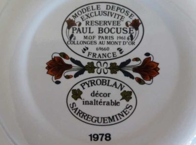 P Bocuse pair of plates underside