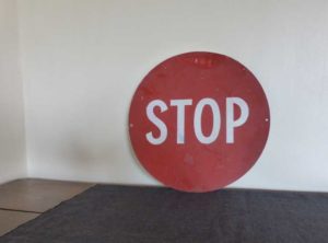 vintage stop sign