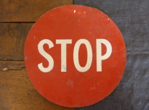 vintage stop sign