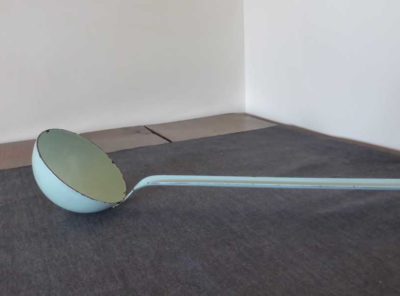 vintage blue ladle